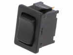 ROCKER | SPDT | Pos: 3 | (ON)-OFF-(ON) | 6A/250VAC | black | IP40 | none