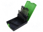 Drill set | for metal | high speed steel HSS-TiaIN | 1&divide;10mm | 28pcs.