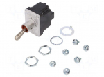 Switch: toggle | Pos: 2 | DPDT | (ON)-OFF | 6A/230VAC | 18A/28VDC | IP67
