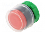 Switch: push-button | Stabl.pos: 1 | 22mm | red | Illumin: none | IP66