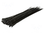 Cable tie | L: 500mm | W: 4.4mm | black | polyamide | 100pcs | UL94V-2