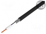 Wire: coaxial | RG6 | 1x18AWG | wire | Cu | PVC | black | 152m | CPR: Eca