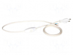 Cable | 2x0.75mm2 | CEE 7/16 (C) plug,wires | PVC | 2m | with switch
