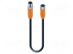 Cable: for sensors/automation | M12 | PIN: 4 | 0.3m | plug | 60VDC | 50VAC