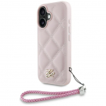 Other goods Karl Lagerfeld  Karl Lagerfeld Quilted Initial Logo & Chain Strap iPhone 16 Case - Pink