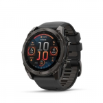 Garmin Fenix 8 Smart Watch 51 mm AMOLED Sapphire,Carbon grey DLC,Black/Pebble grey silicone band