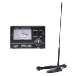 CB antenna PNI PNI Extra 45, 45 cm, glass fiber and PNI SWR-300 reflectometer for SWR measurement, black
