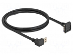 Cable | USB A plug 90&deg; up/down,USB B micro plug 90&deg; up/down | 1m