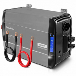 Qoltec Pure Sine Wave Inverter | 12V to 230V | 3000/6000W | LCD | USB | USC-C | Compatible with LiFePO4 GEL AGM