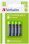 Batteries Verbatim AAA Premium Rechargeable 4-Pack 950mAh