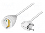 Extension lead | 3G1.5mm2 | 10m | white | Sockets no: 1 | 16A | H05VV-F