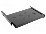 Shelf | 1U | black | Standard: 19" | rack shelf