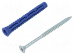 Plastic anchor | with screw | 8x65 | steel | 4ALL | 50pcs | 8mm