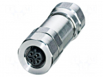 Connector: M12 | plug | PIN: 5 | 48V | straight | IP67 | screw terminal