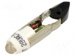 LED lamp | T5,5K | white | 28VDC | 28VAC | plastic | 3mm | -20&divide;60&deg;C