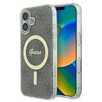 Guess GUHMP16MH4STW Hardcase IML 4G MagSafe for iPhone 16 Plus 6.7" / brown