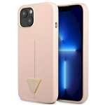 Guess GUHCP13SSLTGP Silicone Triangle Hardcase for iPhone 13 mini 5,4" / pink