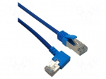 Patch cord | F/UTP | Cat 6 | RJ45 plug,RJ45 right angled plug | Cu