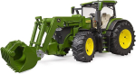 Bruder John Deere 7R 350 with front loader, model vehicle (green)