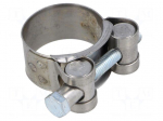 T-bolt clamp | W: 20mm | Clamping: 29&divide;31mm | chrome steel AISI 430