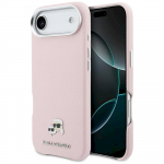 Karl Lagerfeld Karl & Choupette Head Pins Saffiano MagSafe for iPhone Air / pink