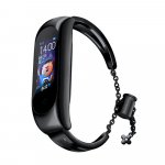 Fusion Accessories Metal Bracelet viedpulksteņa siksniņa priek&scaron; Xiaomi Mi Band 3/4/5/6 | nerūsējo&scaron;s tērauds | melna