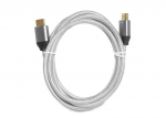 Fusion 2.1v HDMI -> HDMI kabelis 8K | 1,5 m | sudraba krāsā