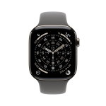 Apple Watch Series 11 GPS + Cellular 42mm Natural Titanium Case with Stone Grey Sport Band - M/L