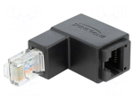 Adapter | Cat 6 | RJ45 socket,RJ45 down angled plug