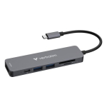 USB-C Verbatim Essentials mitmeport HUB 6-port koos m&auml;lukaardi lugejaga