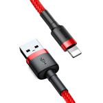 Baseus Lightning Cafule kaabel 2A, 3m Red/ Black (CALKLF-R09)