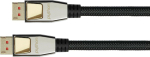 Python DisplayPort 1.4 kaabel nailonpunutisega black 5m