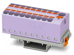 Splice terminal: rail | 32A | 800V | push-in | PA | 0.2&divide;6mm2 | W: 28.6mm