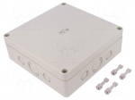 Enclosure: multipurpose | X: 180mm | Y: 182mm | Z: 63mm | TK PS | grey