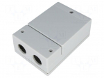 Enclosure: multipurpose | X: 80mm | Y: 120mm | Z: 42.5mm | ABS | grey