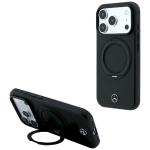 Mercedes Leather with Ring Stand MagSafe for iPhone 18 Pro / 17 Pro black