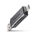 Storage devices iLike AXAGON CRE-DAC External USB 3.2 Gen1 Type-C+Type-A 2-slot SD/microSD