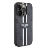 Back panel cover Guess Apple iPhone 15 Pro Case Cover 4G Printed Stripes Black