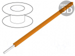 Wire | HookUp Wire PVC | solid | Cu | 22AWG | orange | PVC | 300V | 305m
