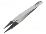 Tweezers | Tip width: 0.4mm | Blade tip shape: sharp | ESD