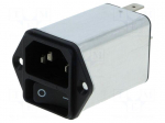 Connector: AC supply | socket | male | 4A | 250VAC | IEC 60320 | -25&divide;85&deg;C