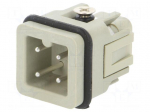 Connector: HDC | male | HDC | PIN: 4 | 3+PE | size 1 | 10A | 250V | 0.5&divide;2.5mm2