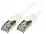 Patch cord | F/UTP | 6 | stranded | CCA | PVC | white | 5m | 26AWG