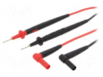 Set of test leads | angular banana plug 4mm-test probe tip 2mm