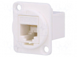 Coupler | FT | Cat: 5e | Layout: 8p8c | RJ45 socket,both sides | 19x24mm