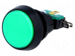 Switch: push-button | Pos: 2 | SPDT | 10A/250VAC | ON-(ON) | green