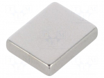 Magnet: permanent | neodymium | H: 2.5mm | 11N | W: 9.5mm | L: 12mm