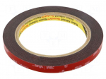 Tape: fixing | W: 9mm | L: 5.5m | Thk: 0.6mm | acrylic | 93&deg;C,max.149&deg;C