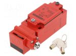 Safety switch: key operated | XCSC | NC x2 + NO | IP67 | metal | red