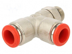 Push-in fitting | T-tap splitter | -0.99&divide;20bar | Thread: 1/4"